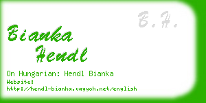 bianka hendl business card